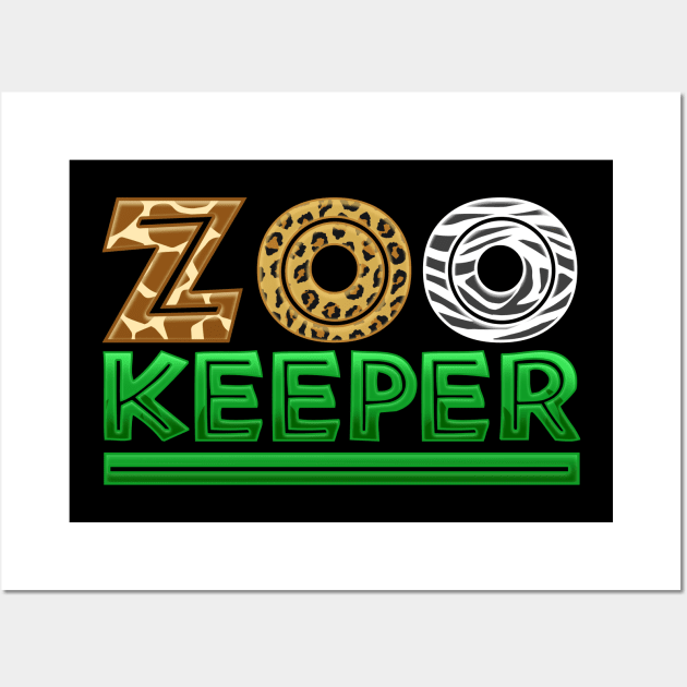 Zoo Keeper - Animal Lover African Safari Gift Wall Art by biNutz